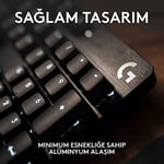 Logitech G G413 SE TKL Kablolu Oyuncu Klavyesi, Dokunsal Mekanik Anahtarlar, Arkadan Aydınlatmalı, Windows, macOS ile Uyumlu, Siyah