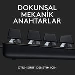 Logitech G G413 SE TKL Kablolu Oyuncu Klavyesi, Dokunsal Mekanik Anahtarlar, Arkadan Aydınlatmalı, Windows, macOS ile Uyumlu, Siyah