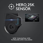 Logitech G G502 LIGHTSPEED Kablosuz Oyuncu Mouse, HERO Sensör, 25.600 DPI, 400 IPS İzleme Hızı, 1 ms Bildirim Hızı, 114 gr Ağırlık - Seçenekler: Fare + Klavye, Hero Kablolu Fare, Hero kablosuz fare...