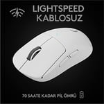 Logitech G PRO X SUPERLIGHT Kablosuz LIGHTSPEED Oyuncu Mouse, 25.600 DPI, HERO Sensör, 5 Özelleştirilebilir Tuş, 1 ms Bildirim Hızı, Uzun Pil Ömrü, PC / Mac ile Uyumlu, Beyaz