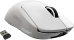 Logitech G PRO X SUPERLIGHT Kablosuz LIGHTSPEED Oyuncu Mouse, 25.600 DPI, HERO Sensör, 5 Özelleştirilebilir Tuş, 1 ms Bildirim Hızı, Uzun Pil Ömrü, PC / Mac ile Uyumlu, Beyaz