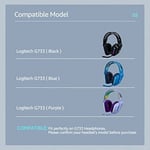 Logitech G733 Oyun Kulaklığı için Kumaş Yedek Kulak Pedleri, Logitech G335 Kablosuz Kulaklık, Yumuşak Mesh Kumaş ve İzolasyon Köpüğü ile Kulaklık Aksesuarları (Siyah)