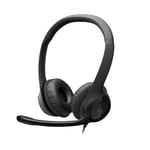 Logitech H390 Kablolu Kulak Üstü Mikrofonlu Kulaklık, Dijital Stereo Ses, Katlanabilir Gürültü Önleyici Mikrofon, Kablo Üzeri Denetimler, Siyah