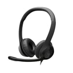 Logitech H390 Kablolu Kulak Üstü Mikrofonlu Kulaklık, Dijital Stereo Ses, Katlanabilir Gürültü Önleyici Mikrofon, Kablo Üzeri Denetimler, Siyah