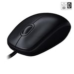 Logitech M100 USB Kablolu Mouse, PC, Mac, Dizüstü Bilgisayar ile Uyumlu, 1000 DPI Optik İzleme, Sağ ve Sol Elle Kullanıma Uygun, Siyah - Seçenekler: Karton Kutu