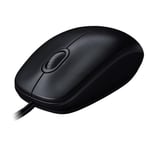 Logitech M100 USB Kablolu Mouse, PC, Mac, Dizüstü Bilgisayar ile Uyumlu, 1000 DPI Optik İzleme, Sağ ve Sol Elle Kullanıma Uygun, Siyah - Seçenekler: Karton Kutu