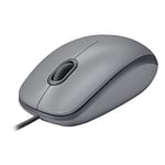Logitech M110 USB Kablolu Sessiz Mouse, Dizüstü Bilgisayar, Notebook, PC ve Mac için Quiet Click teknolojili, USB-A Bağlantılı, Sağ ve Sol Elle Kullanıma Uygun, Gri