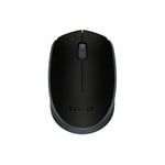 Logitech M171 Kablosuz Mouse, PC, Mac, Dizüstü Bilgisayar için, 2,4 GHz, USB Mini Alıcılı, Optik İzleme, 12 Aylık Pil Ömrü, Sağ ve Sol Elle Kullanıma Uygun, Siyah