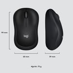 Logitech M220 Sessiz Kablosuz Mouse, Sağ ve Sol Elle Kullanıma Uygun, 1.000 DPI, 10 m Kullanım Mesafesi, 18 Ay Pil Ömrü, Siyah