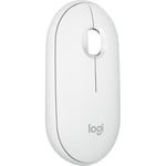 Logitech M350s Pebble Mouse 2 İnce Bluetooth Kablosuz Mouse, Taşınabilir, Hafif, Özelleştirilebilir Tuş, Sessiz Tıklama, Windows, macOS, iPadOS, Android, Chrome İşletim Sistemleri, Easy-Switch, Beyaz