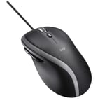 Logitech M500S Gelişmiş USB Kablolu Mouse, 4000 DPI, Yüksek Hızlı Hassas Kaydırma, 7 Özelleştirilebilir Tuş, Sağ Elle Kullanıma Uygun, Siyah
