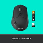 Logitech M720 Triathlon Windows/Mac İçin Kablosuz Mouse (Bluetooth, Unifying, Easy-Switch - Üç Cihaz Arasında Kolayca Geçiş Sağlar) Siyah