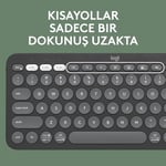 Logitech Pebble Keys 2 K380S 920-011859 Siyah TKL Q Kablosuz Klavye