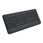 Logitech Signature K650 Tam Boyutlu Kablosuz Klananye, Bilek Desteği, BLE Bluetooth naneya Logi Bolt USB, Derin Yastıklı Tuşlar, Tuş Takımı, PC/Windows/Mac ile Uyumlu, Siyah