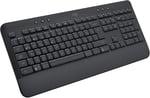 Logitech Signature K650 Tam Boyutlu Kablosuz Klananye, Bilek Desteği, BLE Bluetooth naneya Logi Bolt USB, Derin Yastıklı Tuşlar, Tuş Takımı, PC/Windows/Mac ile Uyumlu, Siyah