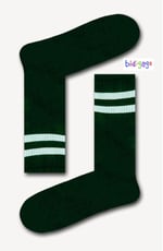Long Atletik Unisex Çizgili Tenis Kolej Çorap-1