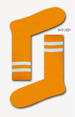 Long Atletik Unisex Çizgili Tenis Kolej Çorap-1