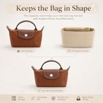 Longchamp için Mini Çanta Düzenleyici Küçük Bez Çanta - Şık Bir Çanta için Nihai Mini Çanta Saklama ve Son İşlem İç Çanta Astarı Düzenleyici Küçük Boy Fit