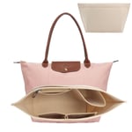 Longchamp L için çanta düzenleyici, Longchamp çanta düzenleyici, çok cepli keçe çanta düzenleyici, cüzdan düzenleyici (bej, L) - Bedenler: M, L