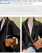 Longchamp Mini Çanta için Crossbody Kayış, Deri El Çantası Omuz Askısı Kiti Mini Longcamp Tote Çanta için Ayarlanabilir, Yeni Kahverengi-altın a, Brown-Gold A