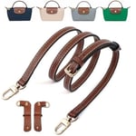 Longchamp Mini Çanta için Crossbody Kayış, Deri El Çantası Omuz Askısı Kiti Mini Longcamp Tote Çanta için Ayarlanabilir, Yeni Kahverengi-altın a, Brown-Gold A