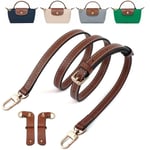 Longchamp Mini Çanta için Crossbody Kayış, Deri El Çantası Omuz Askısı Kiti Mini Longcamp Tote Çanta için Ayarlanabilir, Yeni Kahverengi-altın a, Brown-Gold A