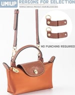 Longchamp Mini Çanta için Crossbody Kayış, Deri El Çantası Omuz Askısı Kiti Mini Longcamp Tote Çanta için Ayarlanabilir, Yeni Kahverengi-altın a, Brown-Gold A