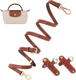 Longchamp Mini Kadın Omuz Askısı, Deri Konyak Omuz Askısı, Ayarlanabilir No-Punch Çanta Kemeri, Long Champ Strap için