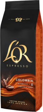 L'OR Espresso Colombia Çekirdek Kahve,%100 Arabica, Zengin Lezzet, Yoğunluk 8, 500 Gram