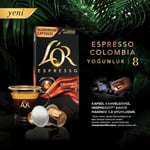 L'OR - Espresso Kahve - Colombia - Origins Collection - Yoğunluk 8 - Turunçgil Notaları - 1 Paket x 10 Alüminyum Kapsül
