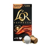 L'OR - Espresso Kahve - Colombia - Origins Collection - Yoğunluk 8 - Turunçgil Notaları - 1 Paket x 10 Alüminyum Kapsül