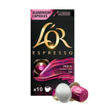 L'OR - Espresso Kahve - India - Origins Collection - Yoğunluk 10 - Tatlımsı ve Hafif Baharat Notaları - 1 Paket x 10 Alüminyum Kapsül x 10 Kutu