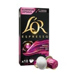 L'OR - Espresso Kahve - India - Origins Collection - Yoğunluk 10 - Tatlımsı ve Hafif Baharat Notaları - 1 Paket x 10 Alüminyum Kapsül
