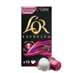 L'OR - Espresso Kahve - India - Origins Collection - Yoğunluk 10 - Tatlımsı ve Hafif Baharat Notaları - 1 Paket x 10 Alüminyum Kapsül