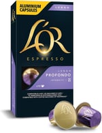 L'OR Lungo Profondo, Core-Lungo Collection, Yoğunluk 8, Bitter Çikolata ve Meyvemsi Notalar Espresso Kapsülleri, 10 Adet, 1 Paket