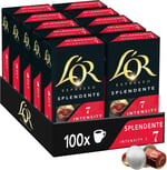 L'OR Splendente, Core Collection, Yoğunluk 7, Turunçgil ve Fındık Notaları Espresso Kapsülleri, 10x10 Adet, 07 Splendente