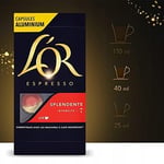 L'OR Splendente, Core Collection, Yoğunluk 7, Turunçgil ve Fındık Notaları Espresso Kapsülleri, 10 Adet, 1 Paket, 07 Splendente