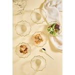 Lora Bianca Bloom 6 Parça Cam Salata/tatlı Kasesi Set Şeffaf
