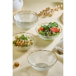 Lora Bianca Goblen Şeffaf 6 Parça 15 Cm Cam Salata/çorba/çerez Kasesi Seti Şeffaf