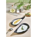 Lora Bianca İstiridye Cam Meze Servis Tabağı - 2' Li Paket