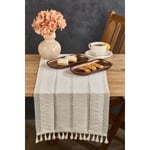 Lora Bianca Rustique Krem Pamuk Masa Örtüsü Runner 35x145 Cm Krem