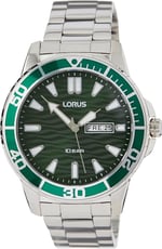 Lorus Erkek Analog Kuvars Saat Metal Kayışlı RH359AX9, Yeşil., Modern