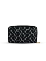 Louisiana Polo 19V69 İtalya Kadın Cüzdanı, Siyah Monogram Desen, 16x10x2 cm, 12 Kart Gözü, Bozuk ve Kağıt Para Bölmeli