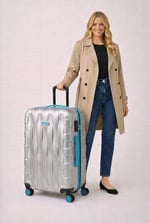 Louisiana Polo Büyük Boy Valiz, 77 cm Boy, 47 cm En, 30 cm Derinlik, 100 lt Hacim, 25 kg Kapasite, Su Geçirmez, Kolay Temizlenen Kabuk, Tekerlekli (Gri)