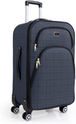 Louisiana Polo Orta Boy 4 Teker Kumaş Valiz 1081 (Lacivert)