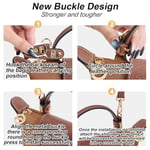 LOUKAYCCI Verstellbarer Crossbody-Gurt aus Rindsleder für Longchamp Le Pliage Mini-Tasche, Ersatz-Schultergurt-Set