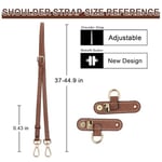 LOUKAYCCI Verstellbarer Crossbody-Gurt aus Rindsleder für Longchamp Le Pliage Mini-Tasche, Ersatz-Schultergurt-Set