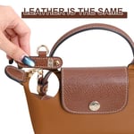 LOUKAYCCI Verstellbarer Crossbody-Gurt aus Rindsleder für Longchamp Le Pliage Mini-Tasche, Ersatz-Schultergurt-Set