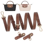 LOUKAYCCI Verstellbarer Crossbody-Gurt aus Rindsleder für Longchamp Le Pliage Mini-Tasche, Ersatz-Schultergurt-Set