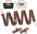 LOUKAYCCI Verstellbarer Crossbody-Gurt aus Rindsleder für Longchamp Le Pliage Mini-Tasche, Ersatz-Schultergurt-Set